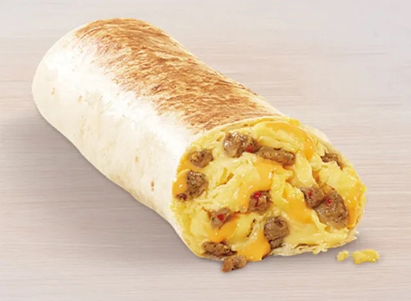 Cheesy Toasted Breakfast Burrito Sausage