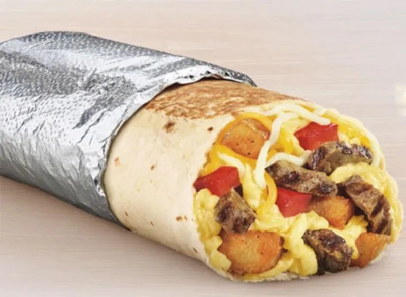 Grande Toasted Breakfast Burrito Steak